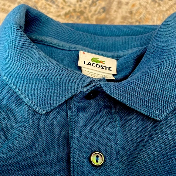 Men’s Lacoste Blue XL (6) two button polo shirt - Picture 5 of 6